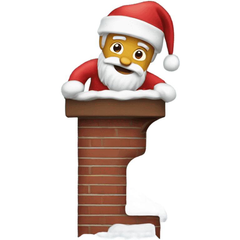 Santa going down the chimney  emoji