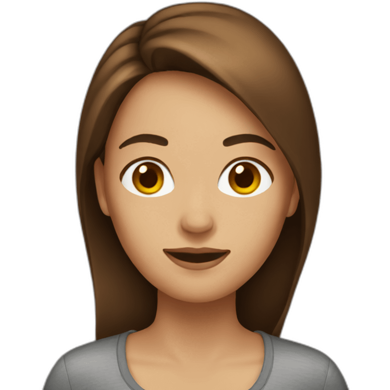 a woman with brown hair emoji