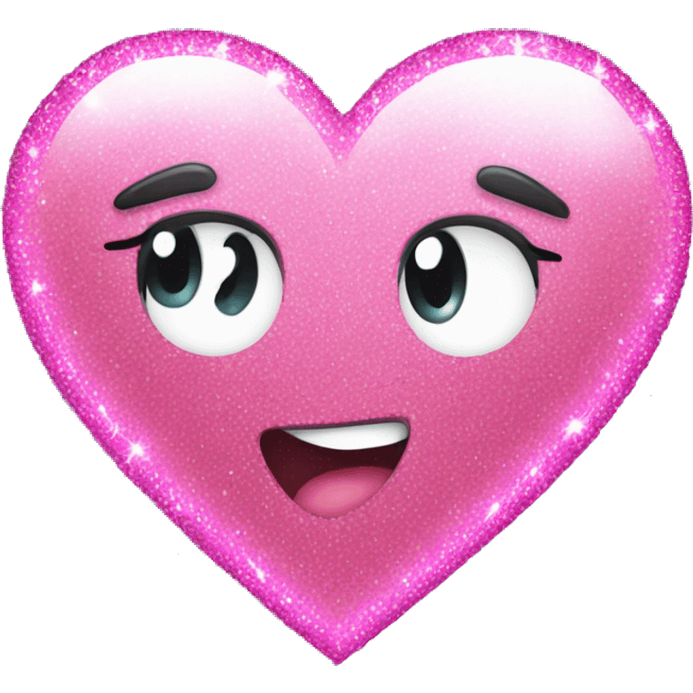 Sparkly pink heart  emoji