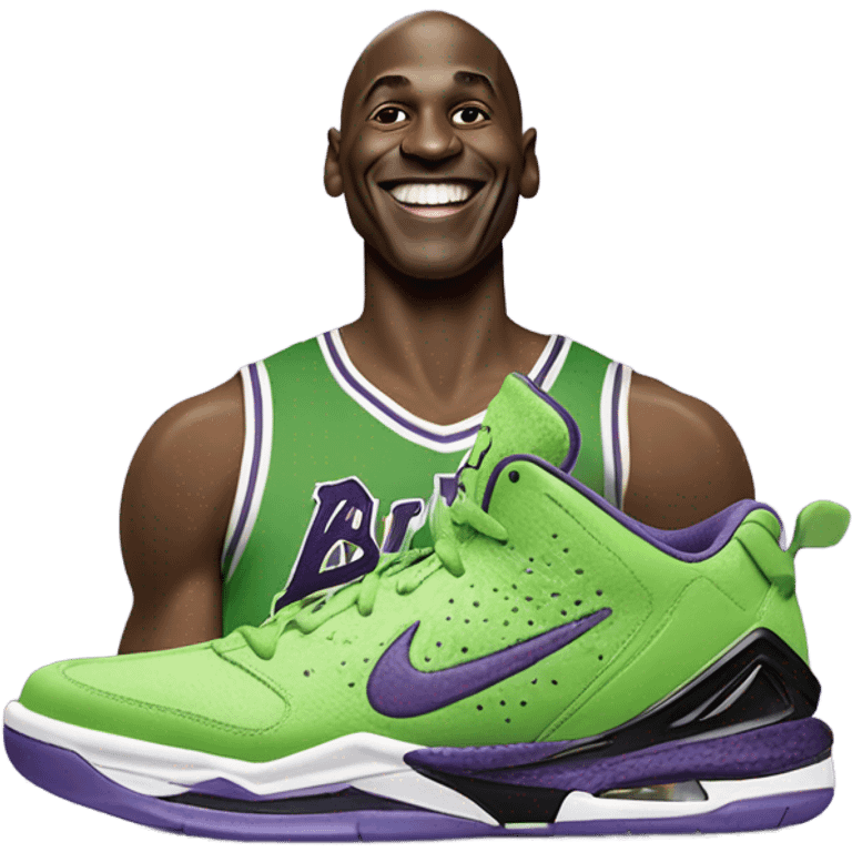 Michel Jordan with  Kobe 6 grinches on emoji