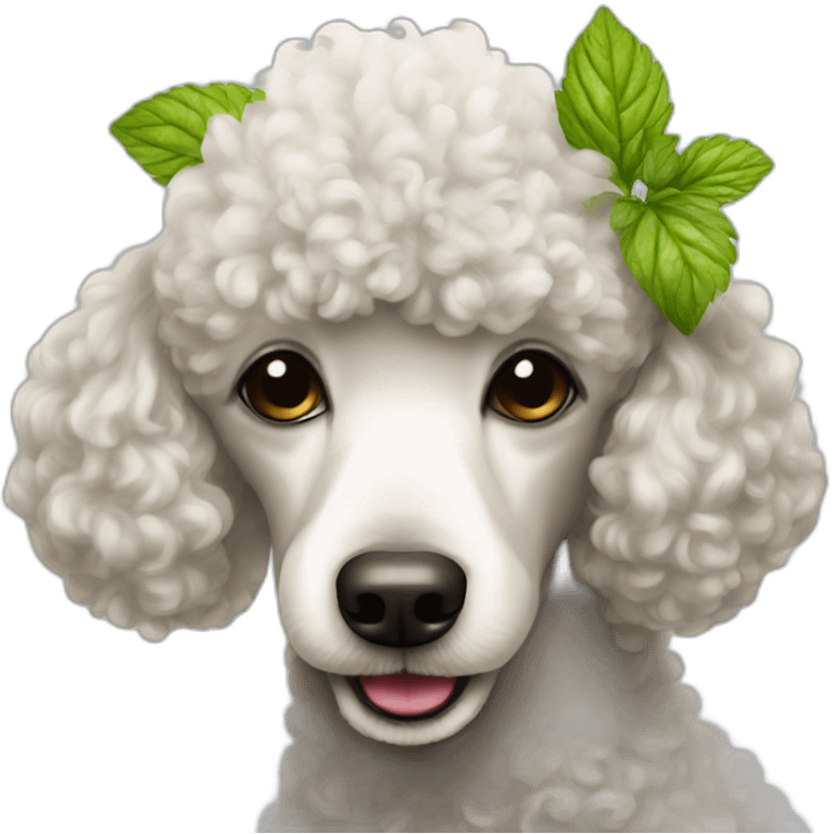 poodle drinks mojito emoji