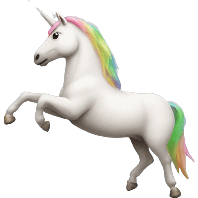 unicorn carrying a stop sign emoji