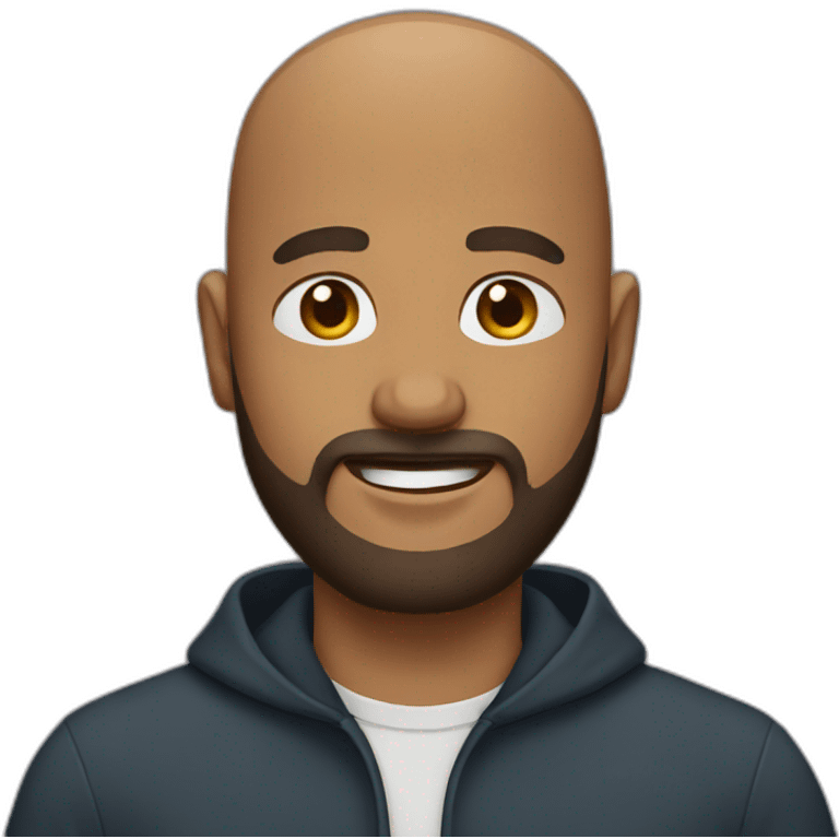 bald brown men with beard emoji