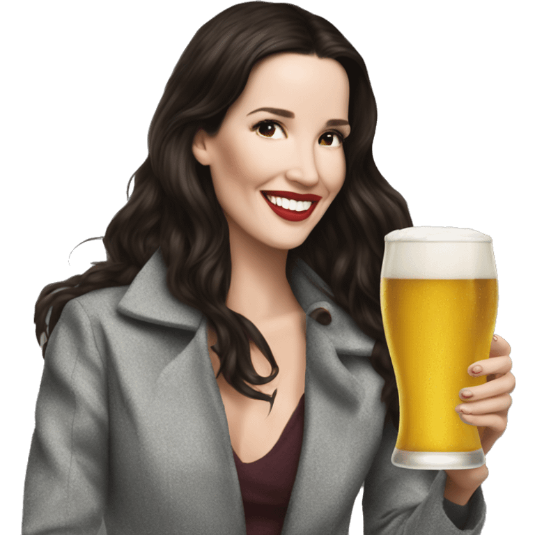 Natalia Oreiro drink beer emoji