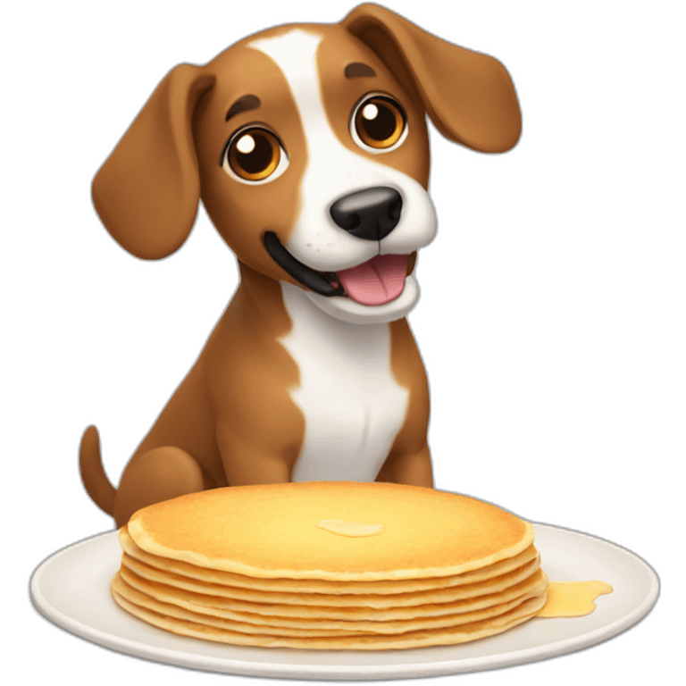 dog making pancakes emoji