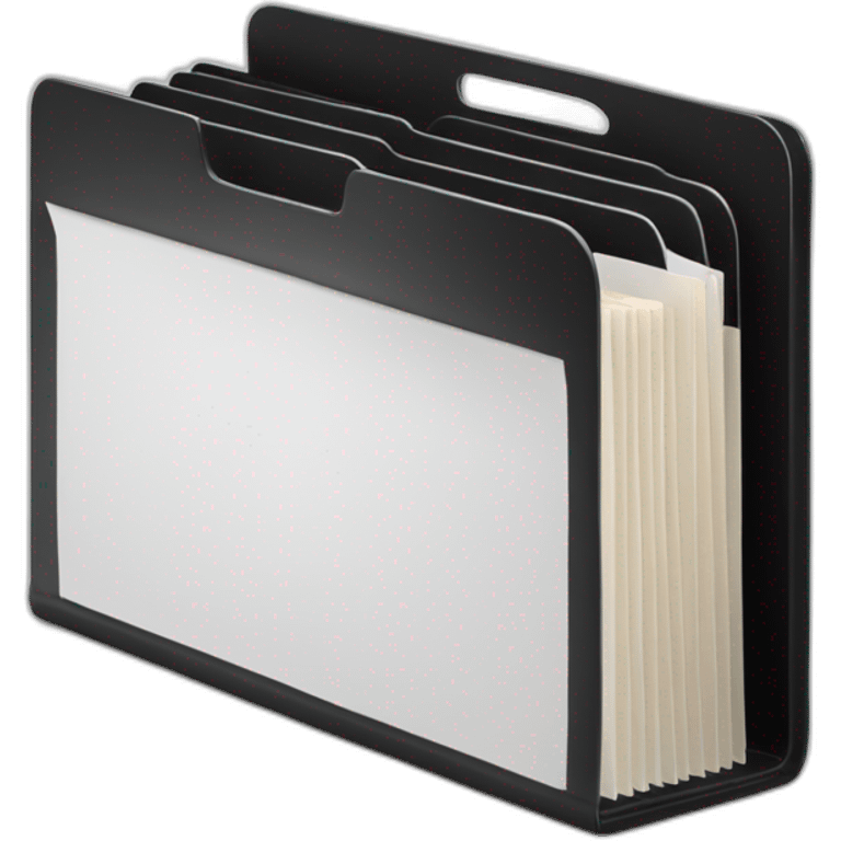 black expanding file organiser  emoji