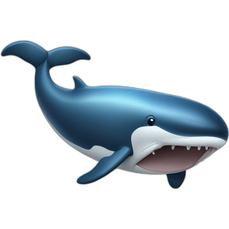 Skin colored whale and blowhole emoji