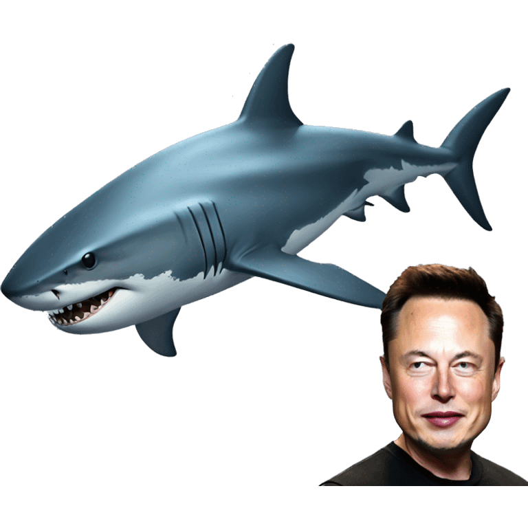 Shark with Elon Musk emoji