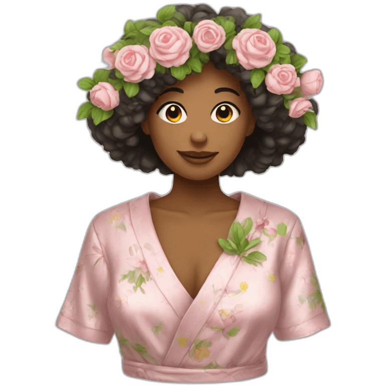 Robe à fleurs emoji