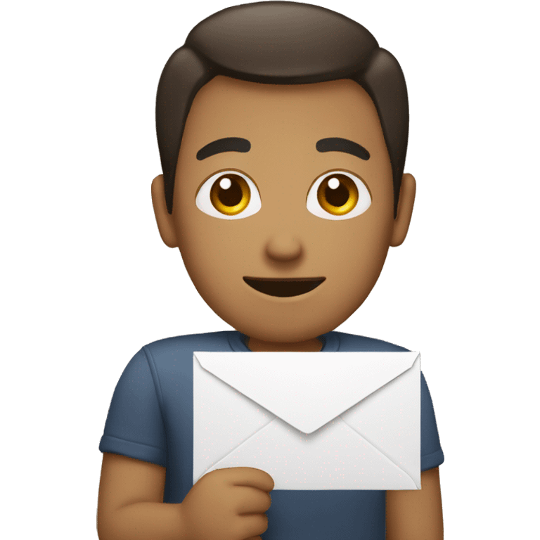 person holding stamped envelope emoji