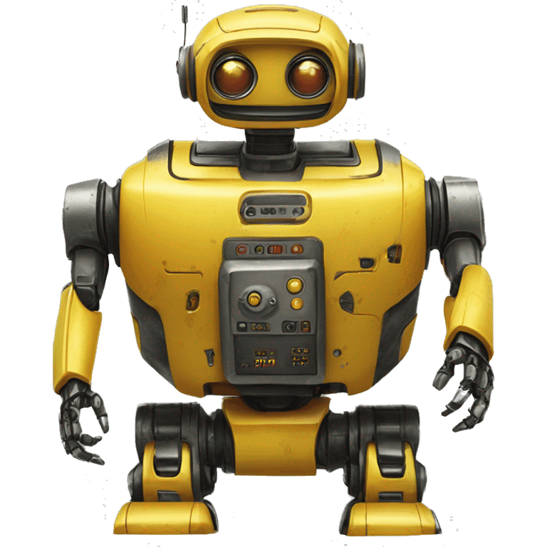 Gamar robot bot warna kuning  emoji