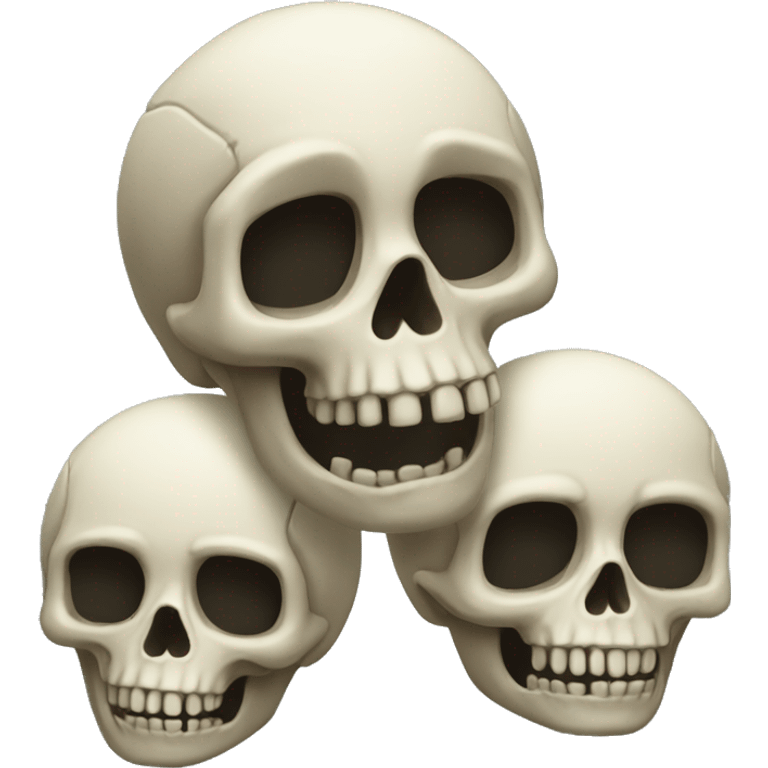 three skeletons emoji