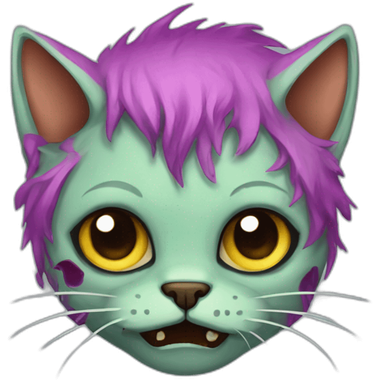 colored zombie cats emoji