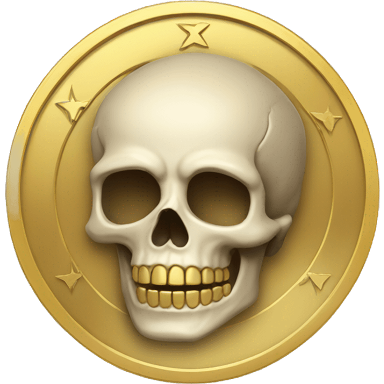 skull golden coin emoji