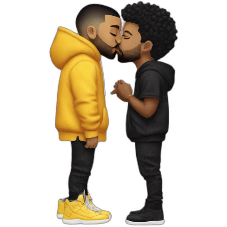 drake kissing 21 savage emoji