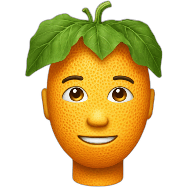 Cantaloupe-skin-man emoji