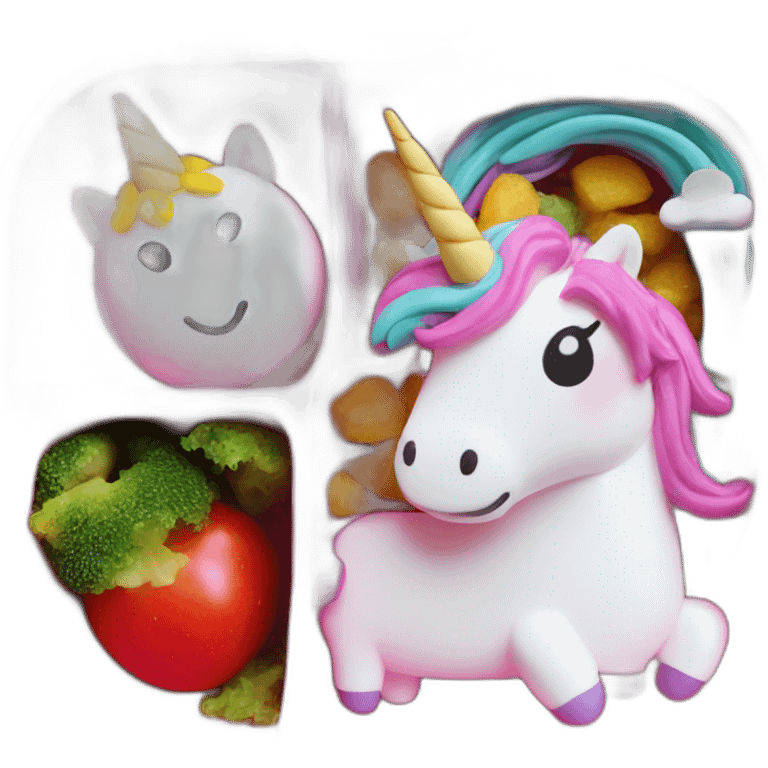 Unicorn bento box emoji