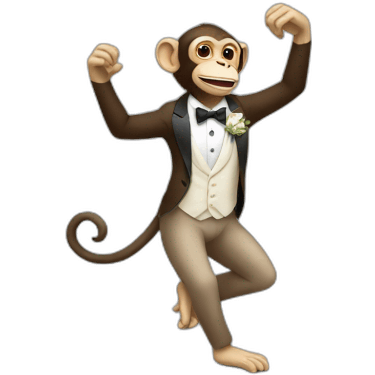 monkey dancing at a wedding emoji