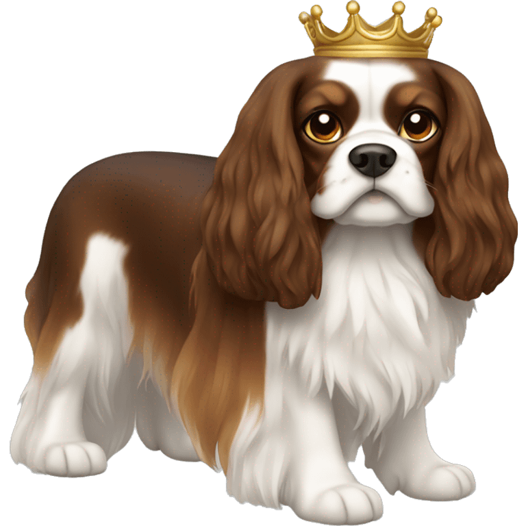 King Charles dog breed with brown hair emoji