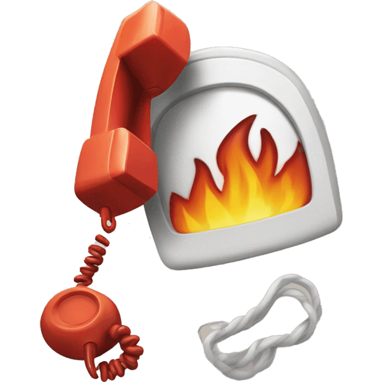 Telefono che va a fuoco emoji