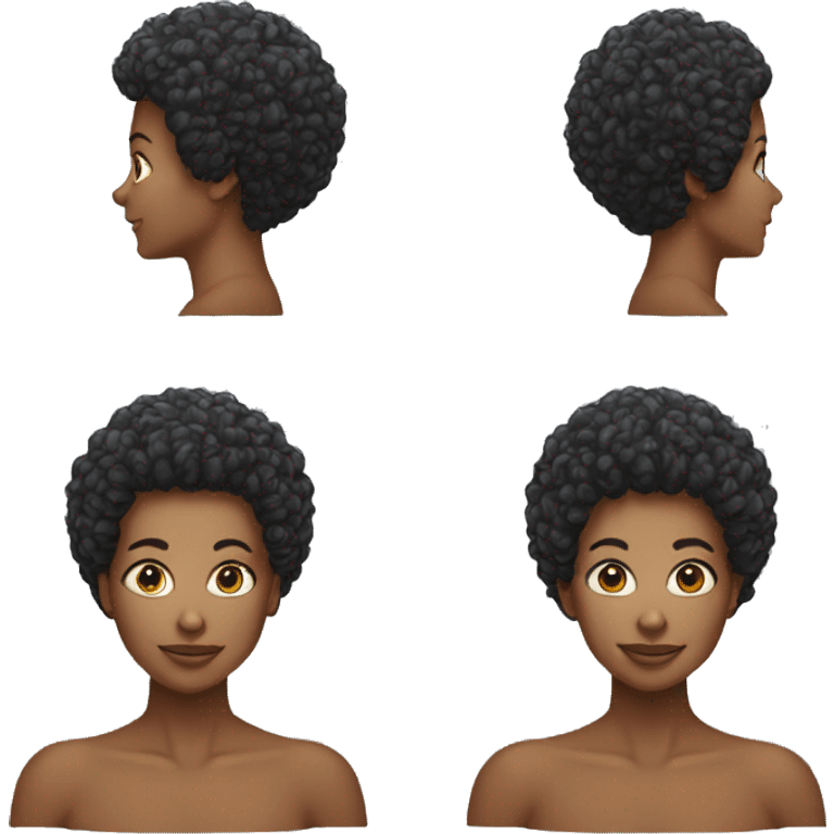 coupe cheveux afro emoji