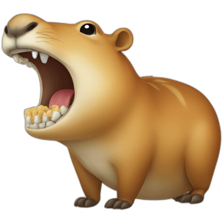 capivara palitando o dente emoji