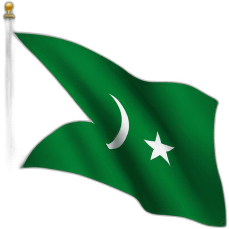 Realistic pakistan flag emoji