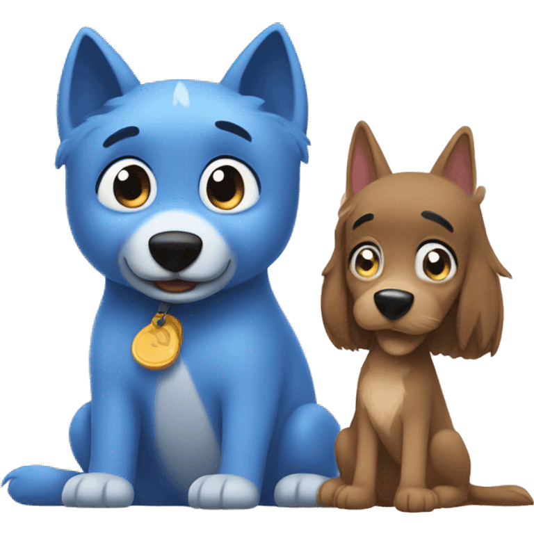 Bluey and bingo  emoji