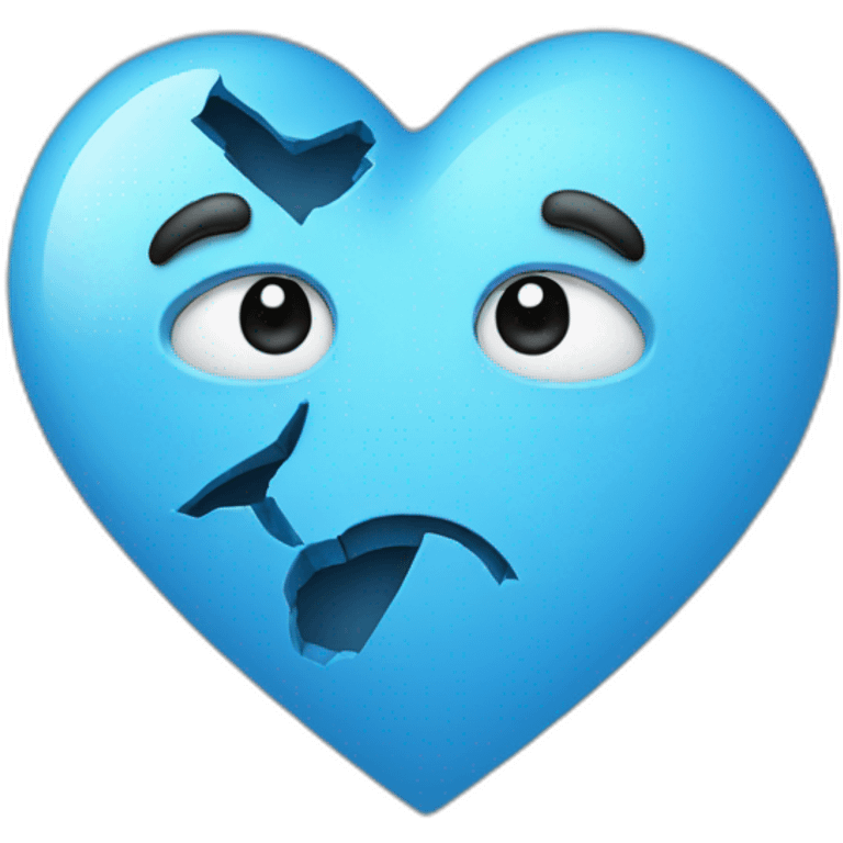 Blue Broken Heart emoji