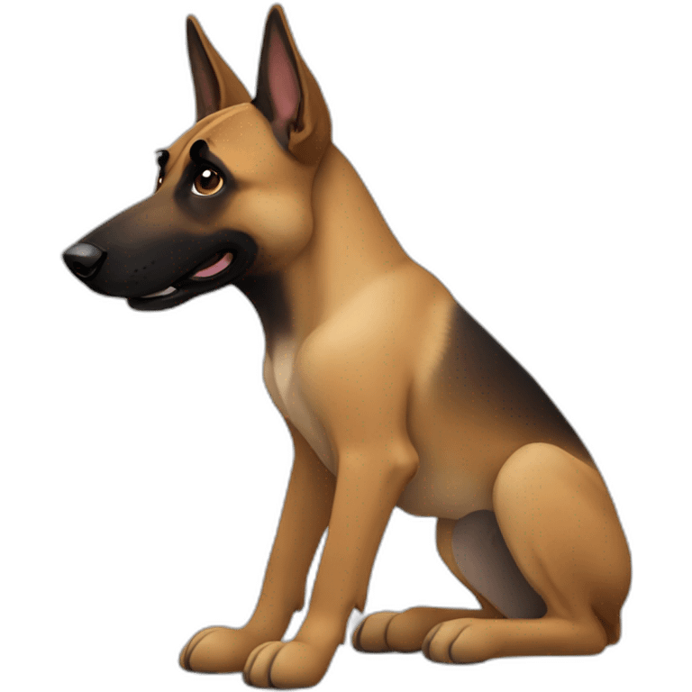 malinois qui rigole emoji