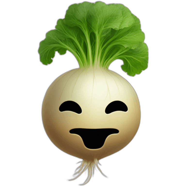 turnip no face emoji