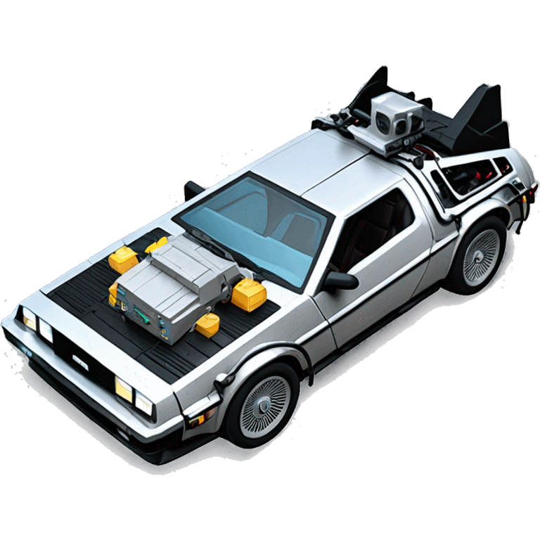 Back to the Future version DeLorean DMC-12 side view emoji