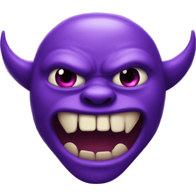 purple demon emoji with tongue sticking out  emoji