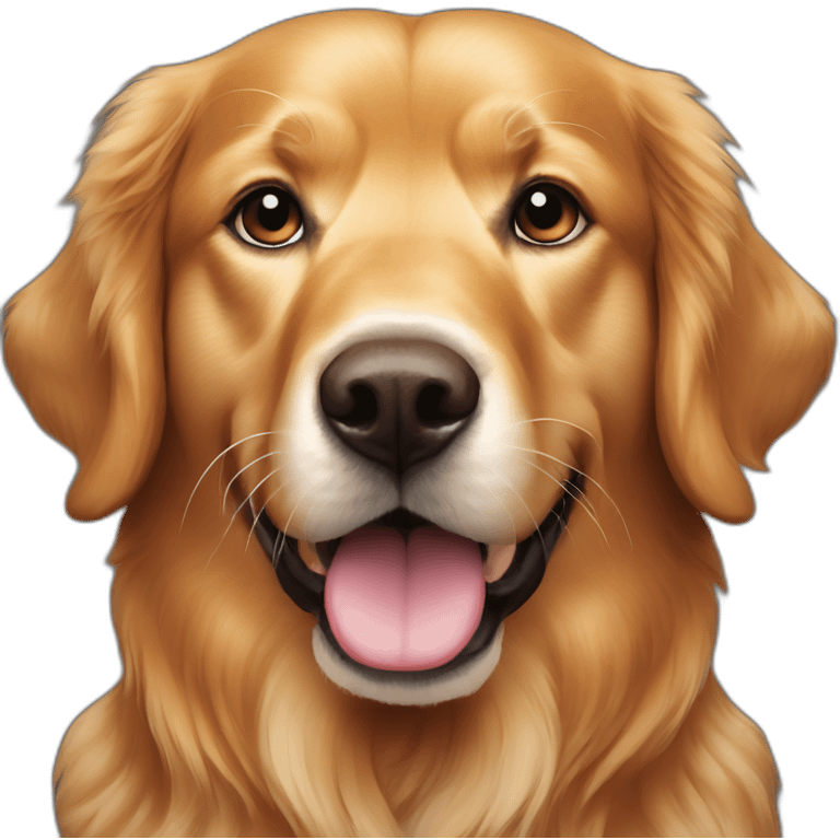 American field bred golden retriever red head emoji