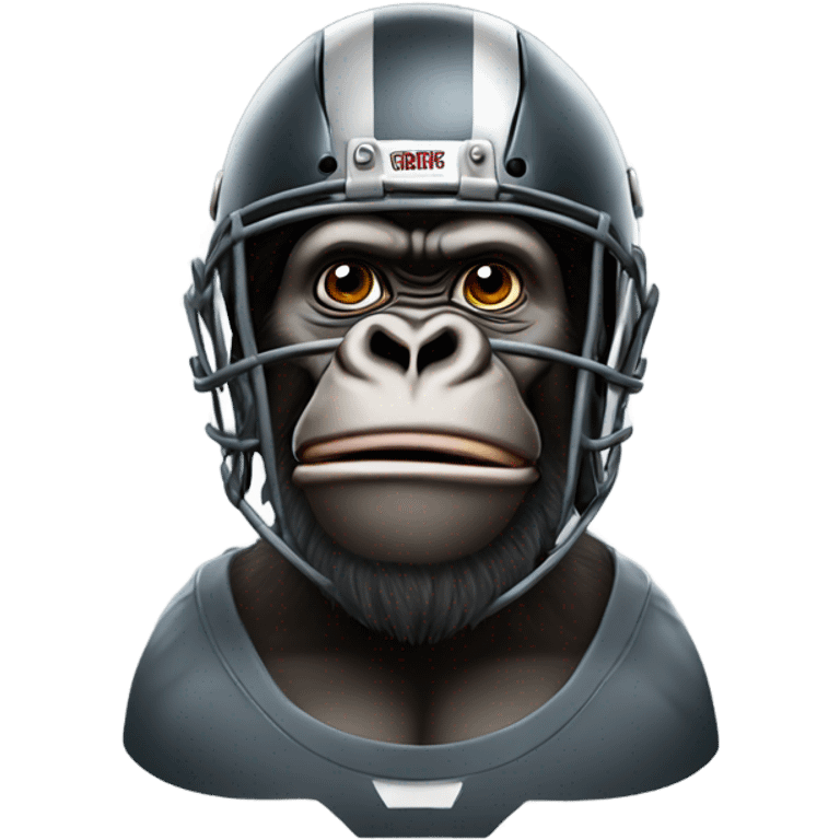 Gorilla wearing a football helmet emoji