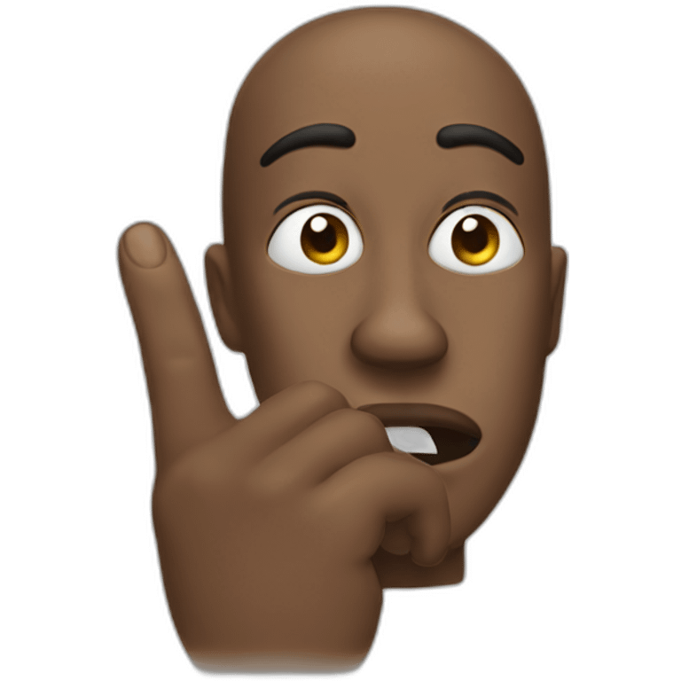 face with finger on his nose emoji