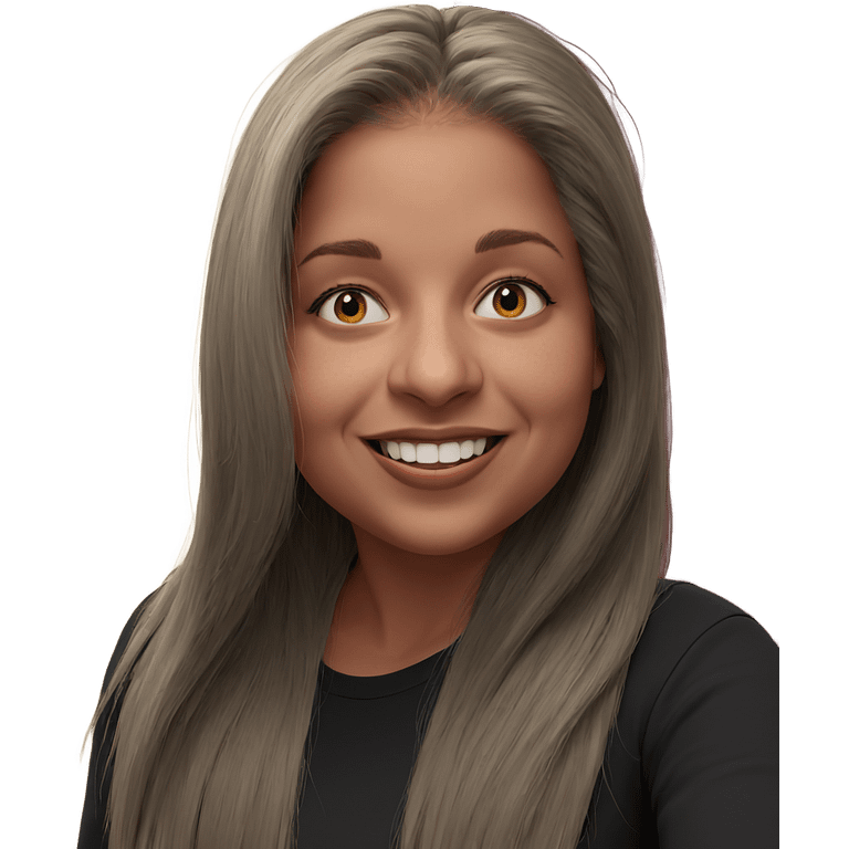 smiling girl with long hair emoji