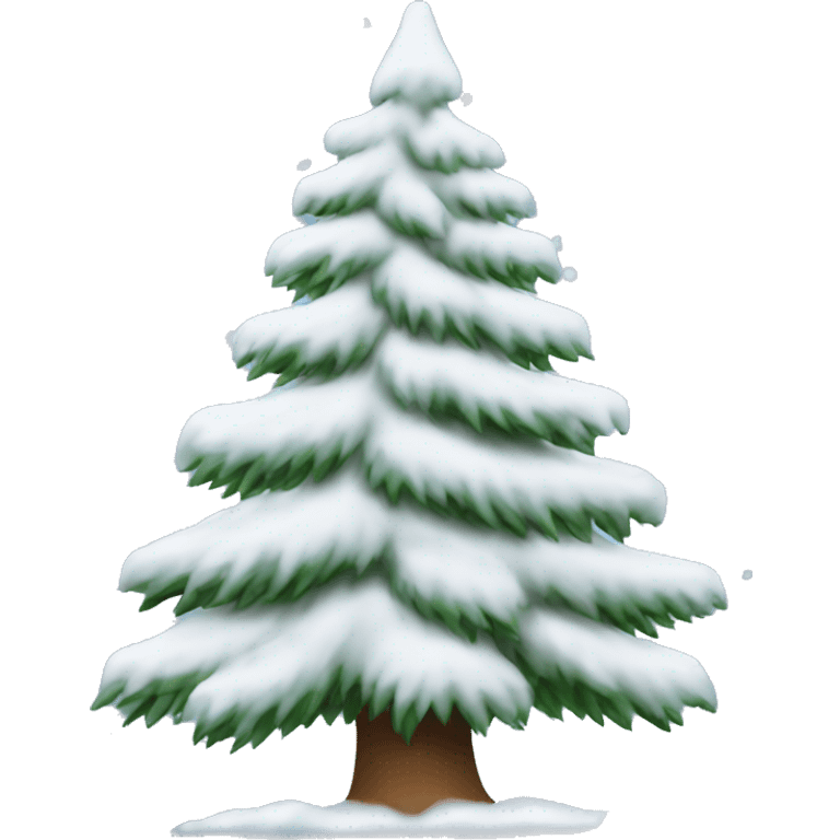 Snowy Christmas tree emoji