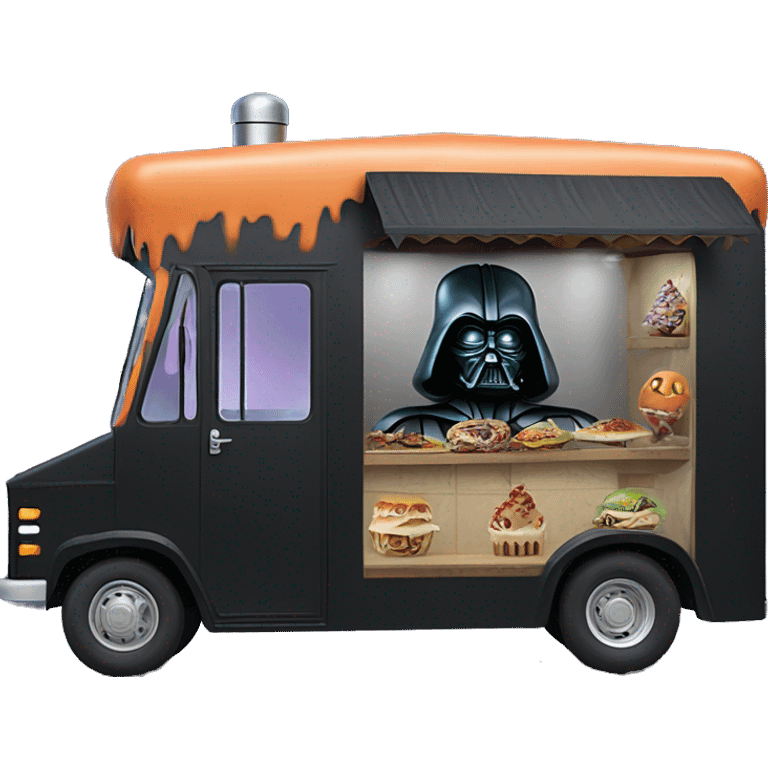 Realistic Darth Vader’s haunted dream house on food truck  emoji