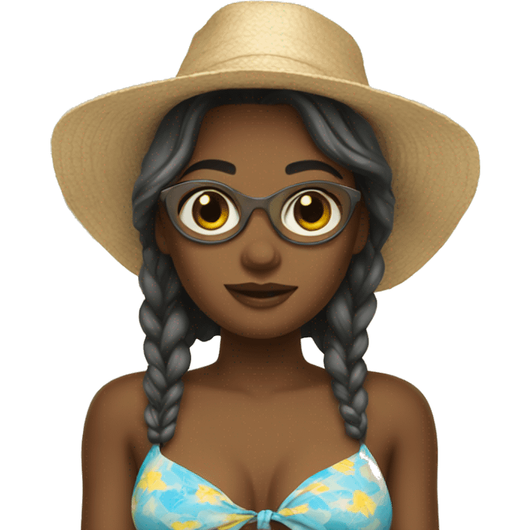 Girl beach outfit emoji