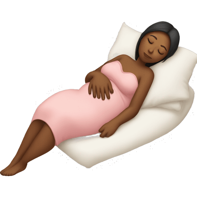 Pregnant woman napping emoji