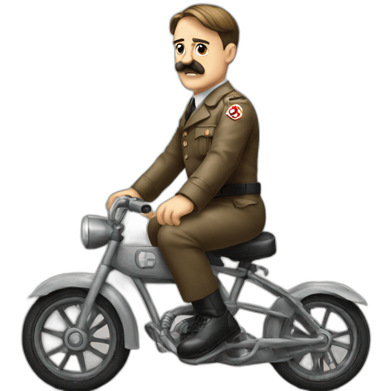 hitler sitting on a bike emoji