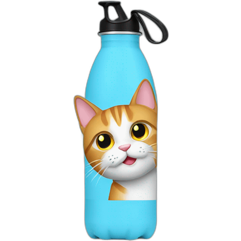 Cat drink water bottle emoji