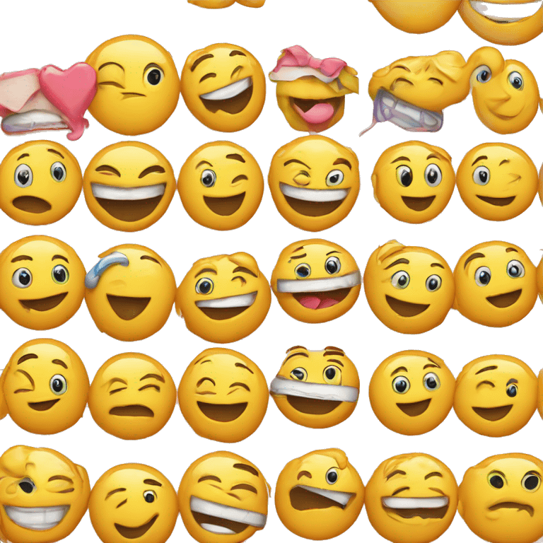 Emoji de cara feliz con boca de con ganas emoji