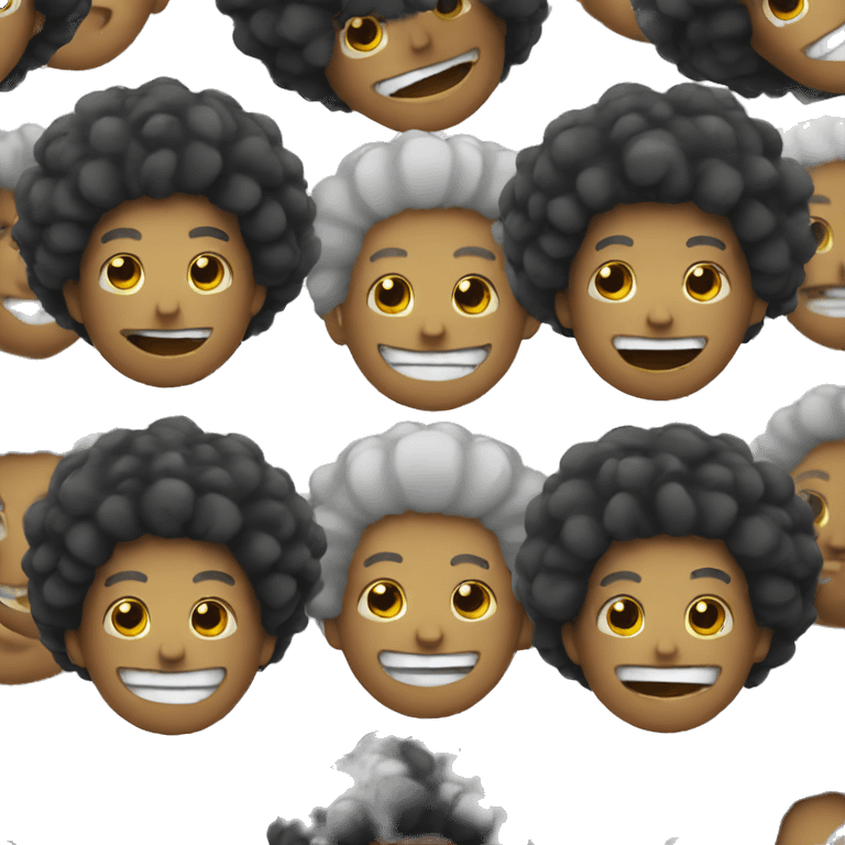 Smiley Afro emoji