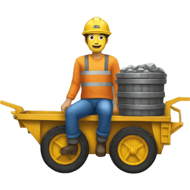 person on a mine cart emoji