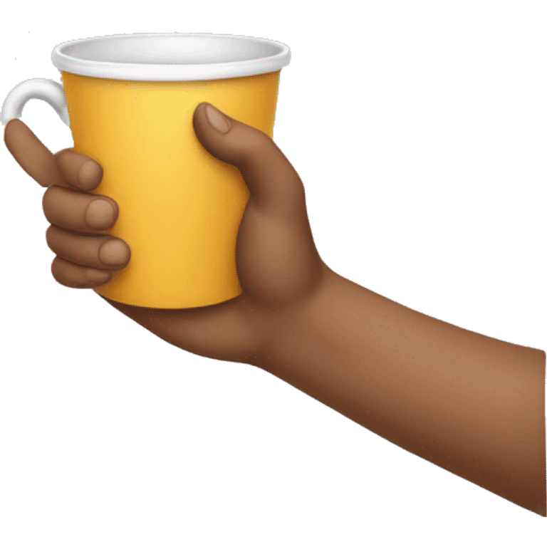 hand holding a cup(remove cup) emoji