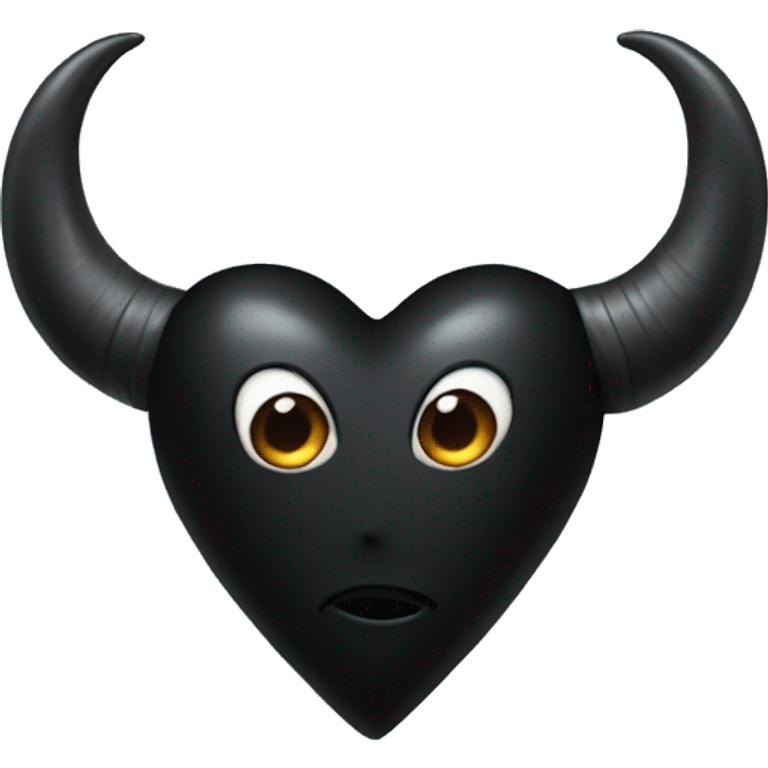 black heart with horns emoji