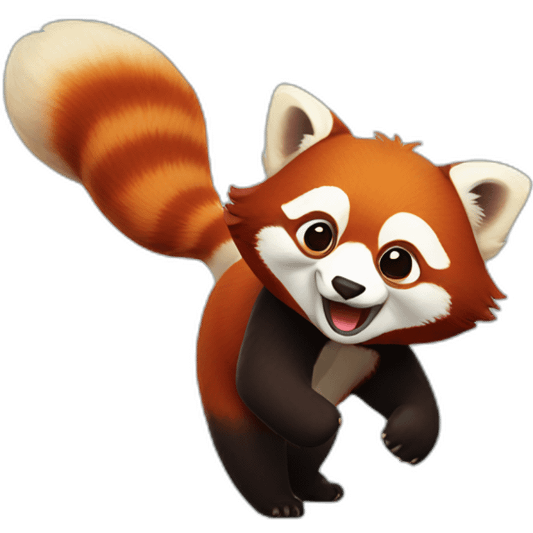 red panda dancing emoji