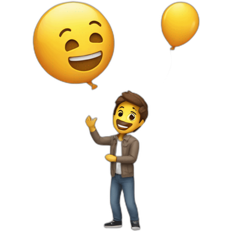 Chat avec un ballon emoji